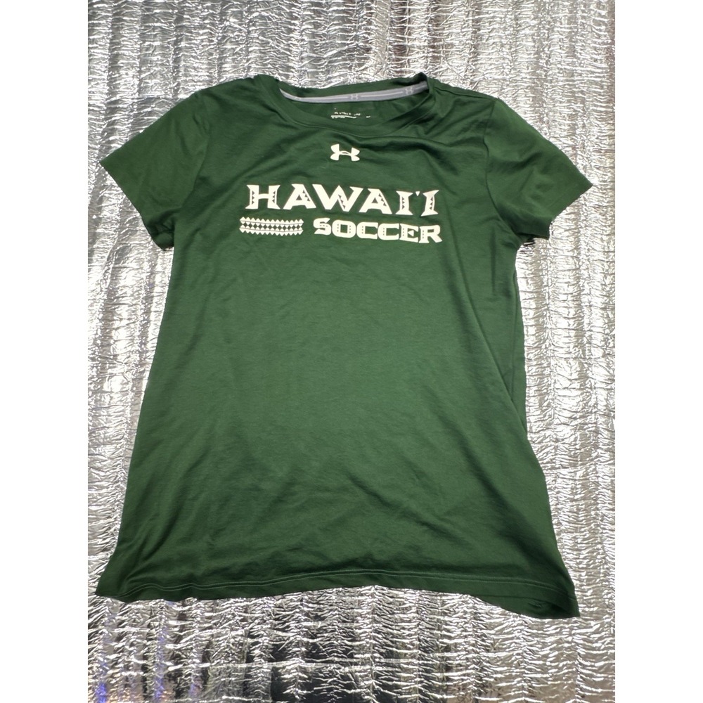 Under Armour Hawaii Soccer Women's XL Green HeatGear Performance T-Shirt